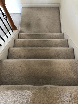 Before & After Cleaning Carpeted Staircase in Atlanta, GA (1)