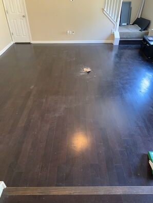 Before & After Deep Cleaning & Wax Removal Of Hardwood Floors In Douglasville, GA (1)